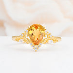 SR17625 Citrine Ring - Yellow-Gold