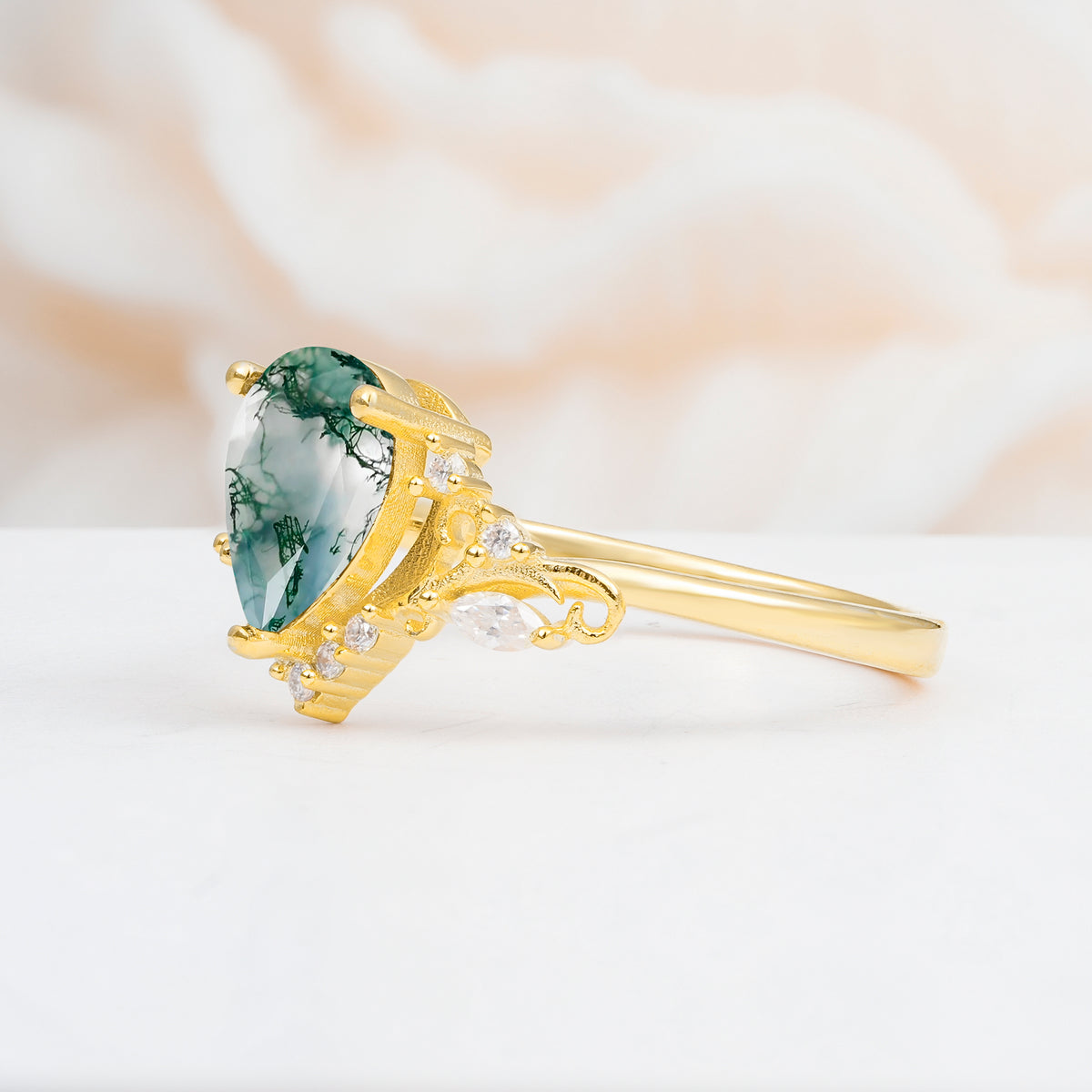 SR17625 Moss Agate Ring - Additional view