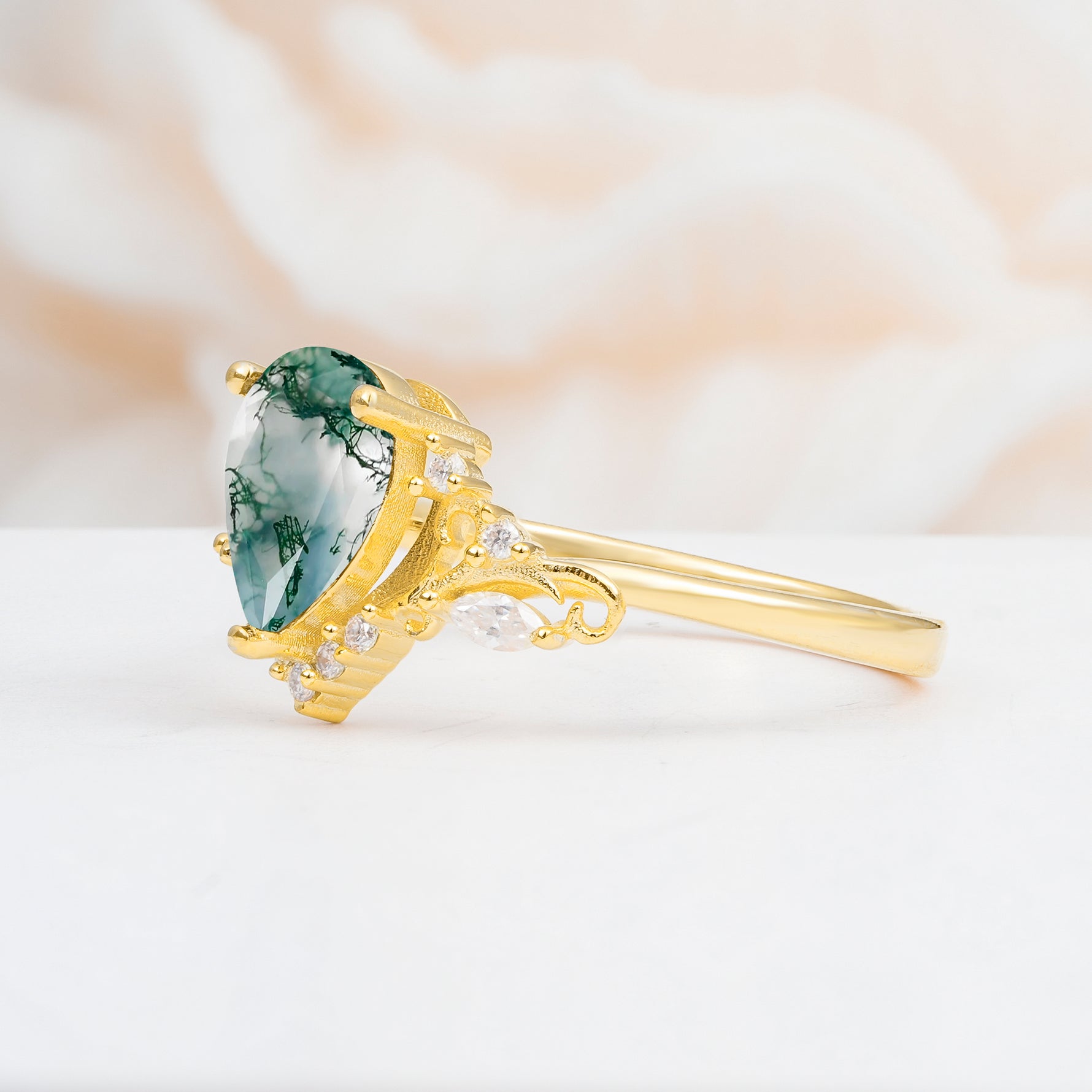 SR17625 Moss Agate Ring - Additional view
