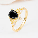 SR17625 Black Onyx Ring - White-Gold