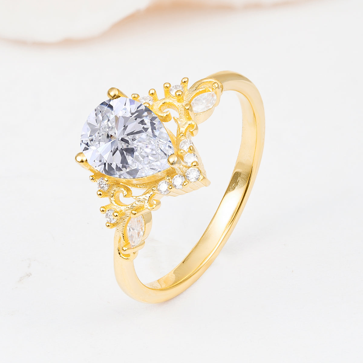 SR17625 Lab Diamond Ring - White-Gold