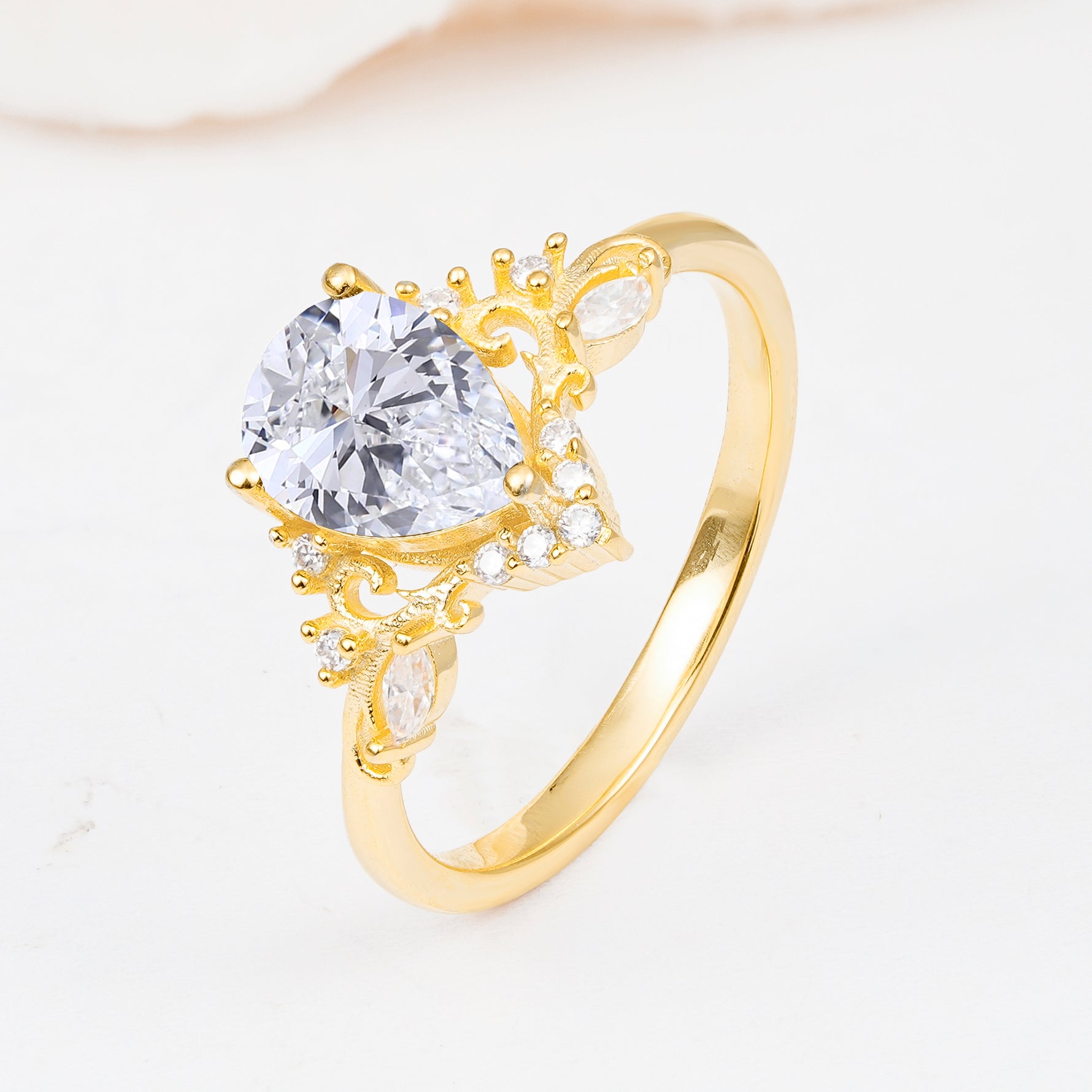 SR17625 Lab Diamond Ring - White-Gold