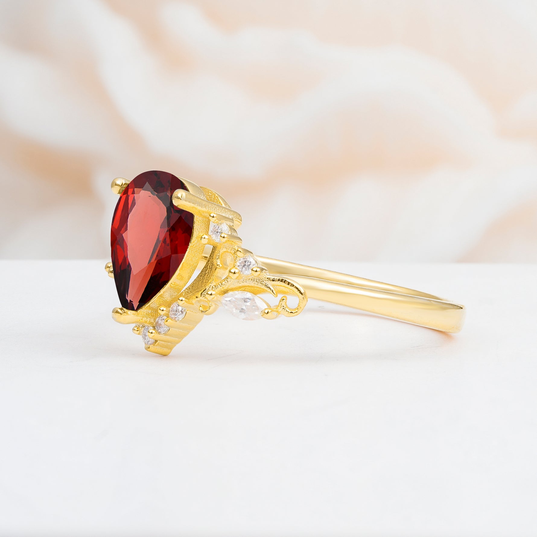 SR17625 Garnet Ring - Additional view