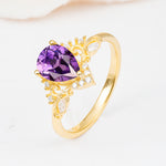 SR17625 Amethyst Ring - White-Gold