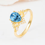 SR17625 Aquamarine Ring - White-Gold
