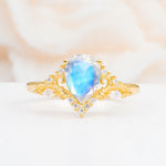 SR17625 Moonstone Ring - Yellow-Gold