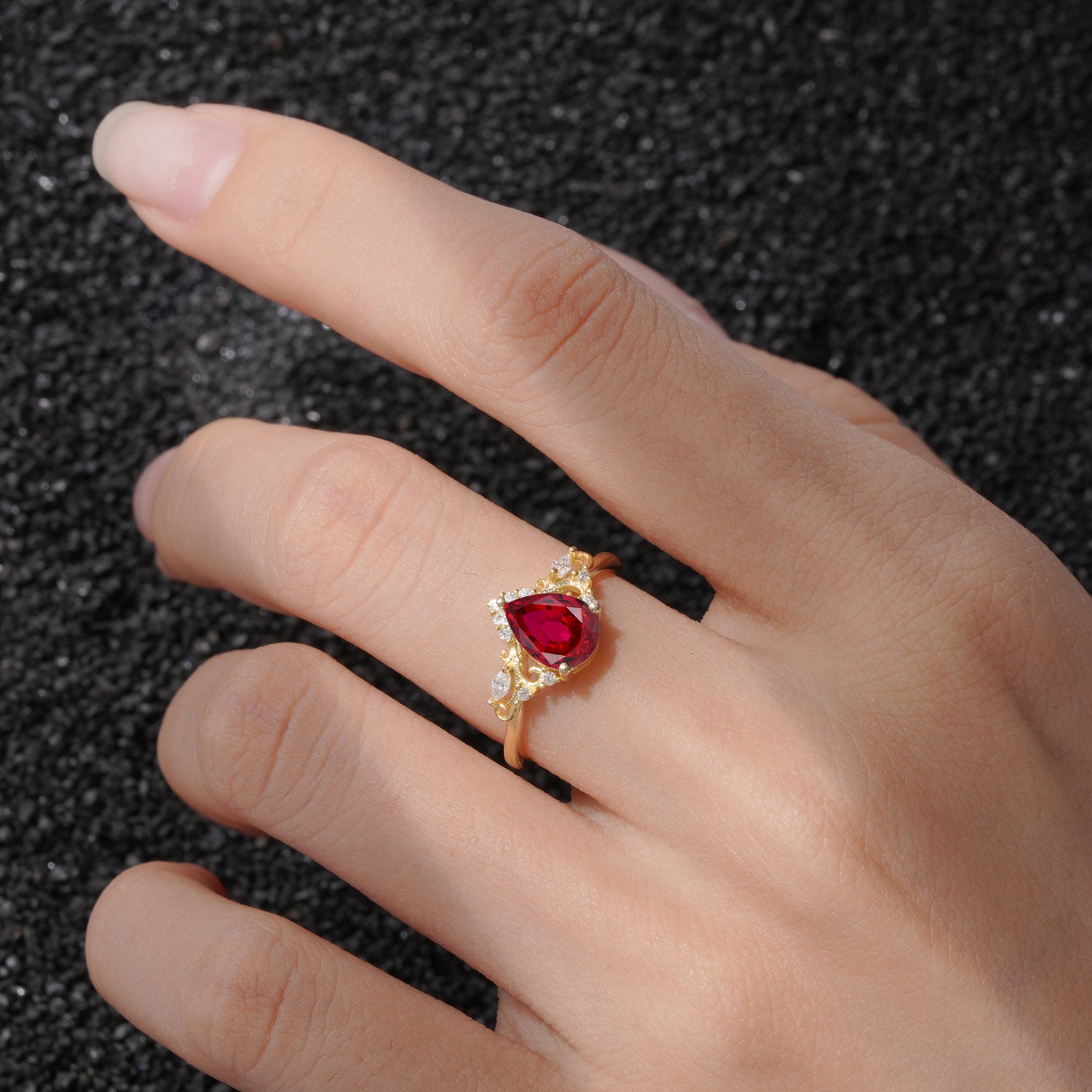 SR17625 Ruby Ring - Rose-Gold