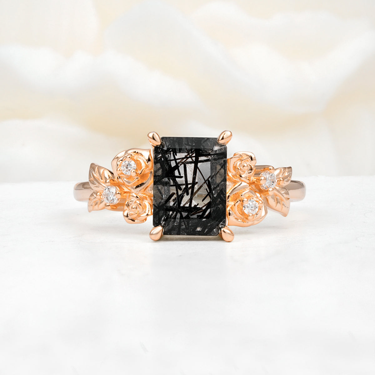 SR17645 Black Rutilated Quartz Ring - Additional view