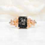 SR17645 Black Rutilated Quartz Ring - Additional view