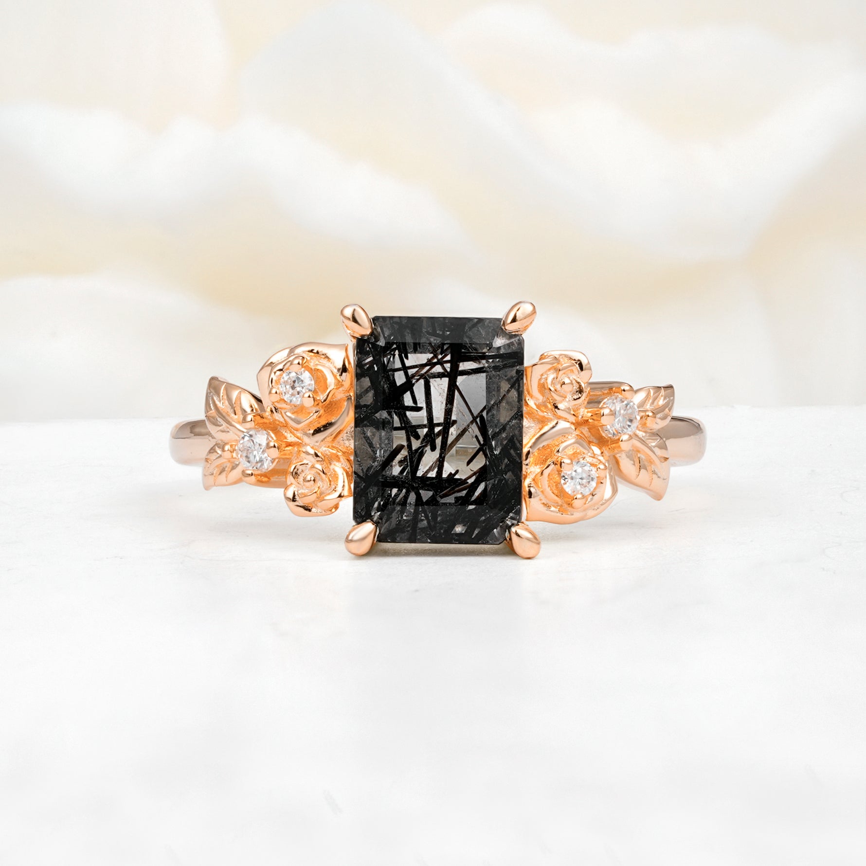 SR17645 Black Rutilated Quartz Ring - Additional view