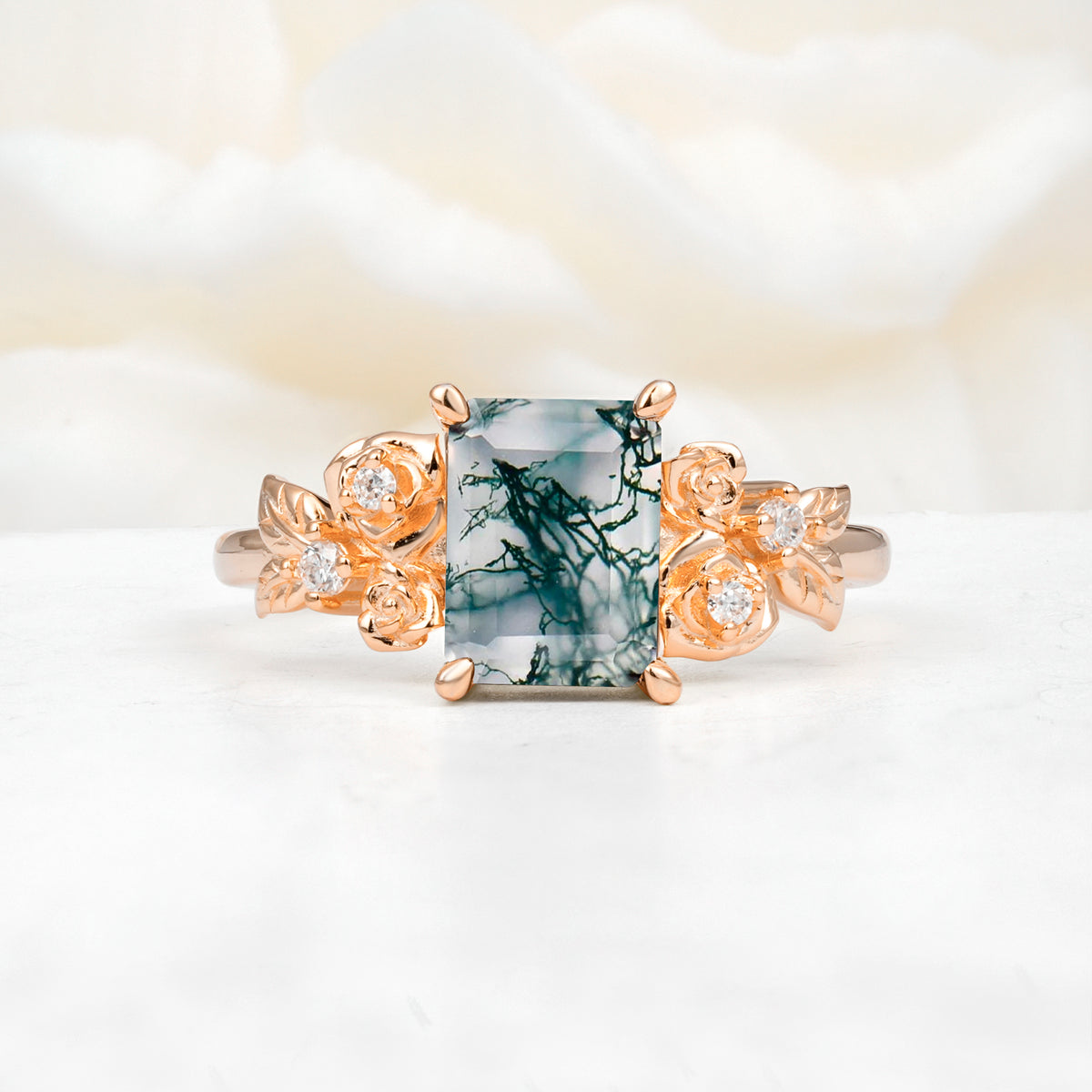 SR17645 Moss Agate Ring - Additional view
