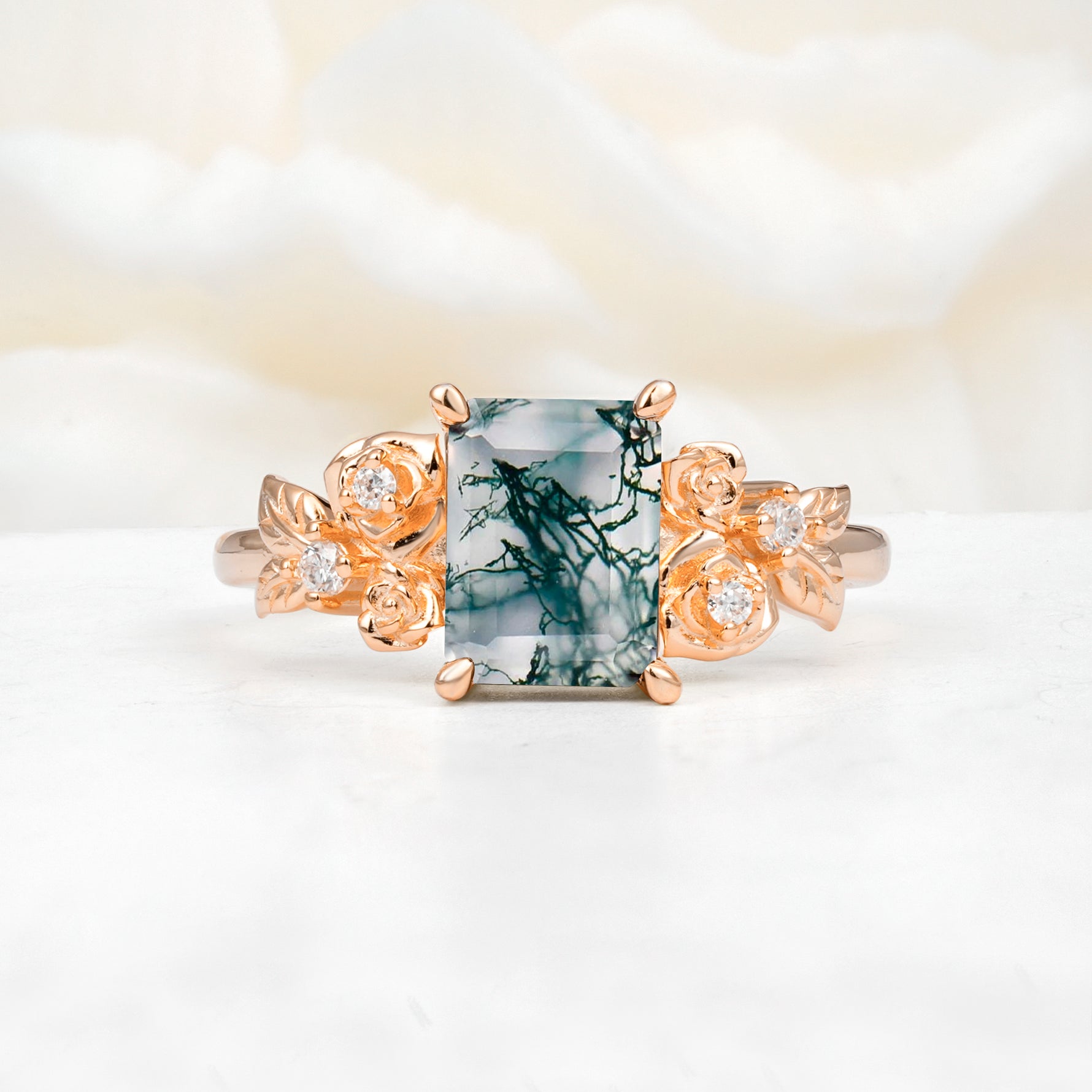 SR17645 Moss Agate Ring - Additional view
