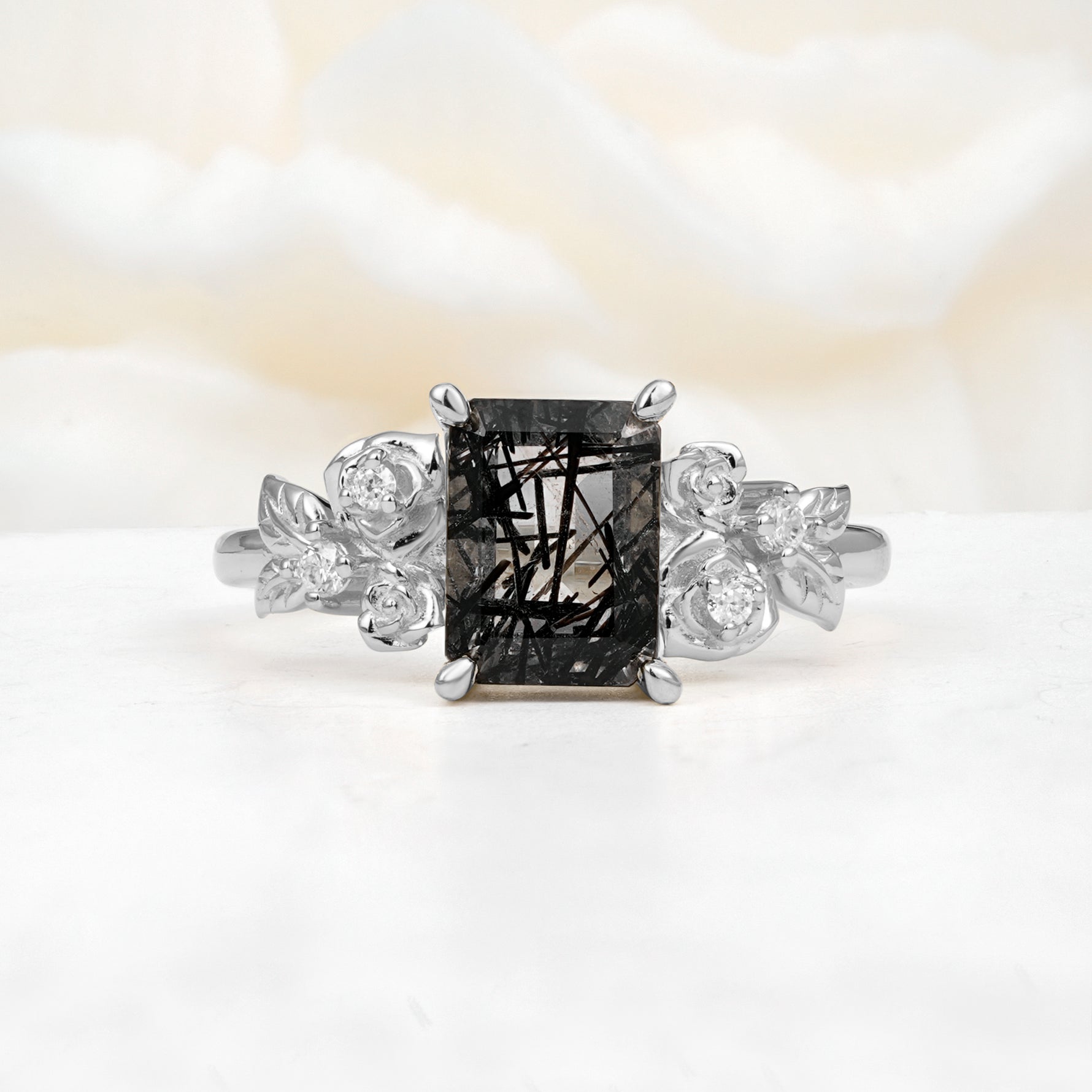 SR17645 Black Rutilated Quartz Ring - Additional view