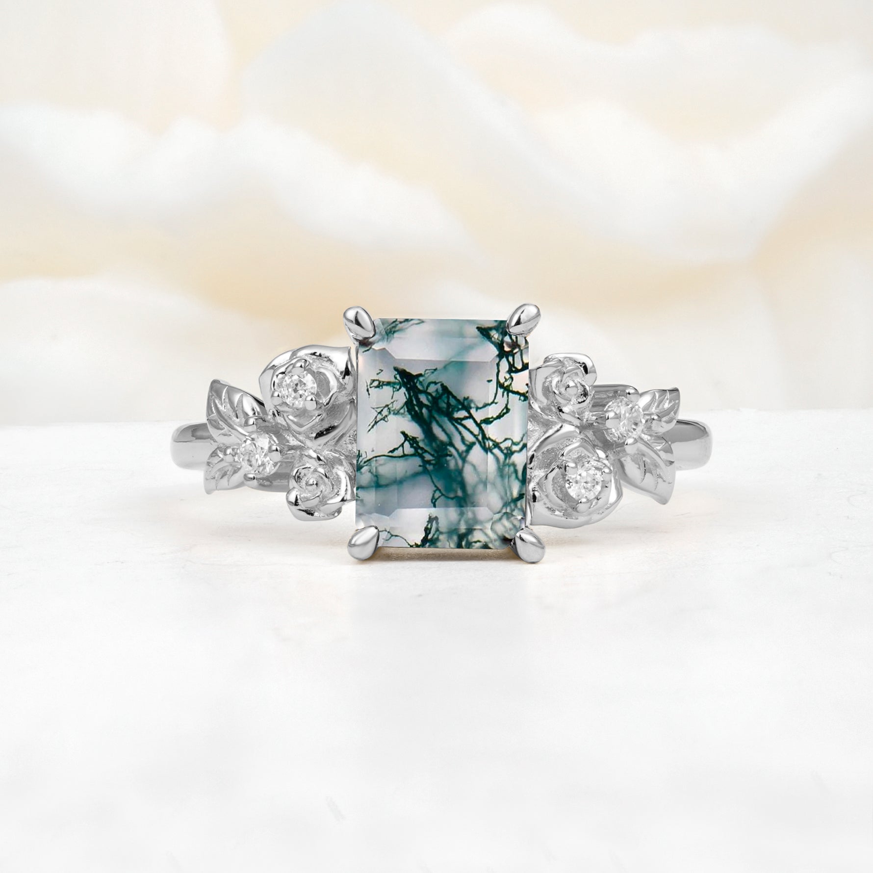 SR17645 Moss Agate Ring - Additional view