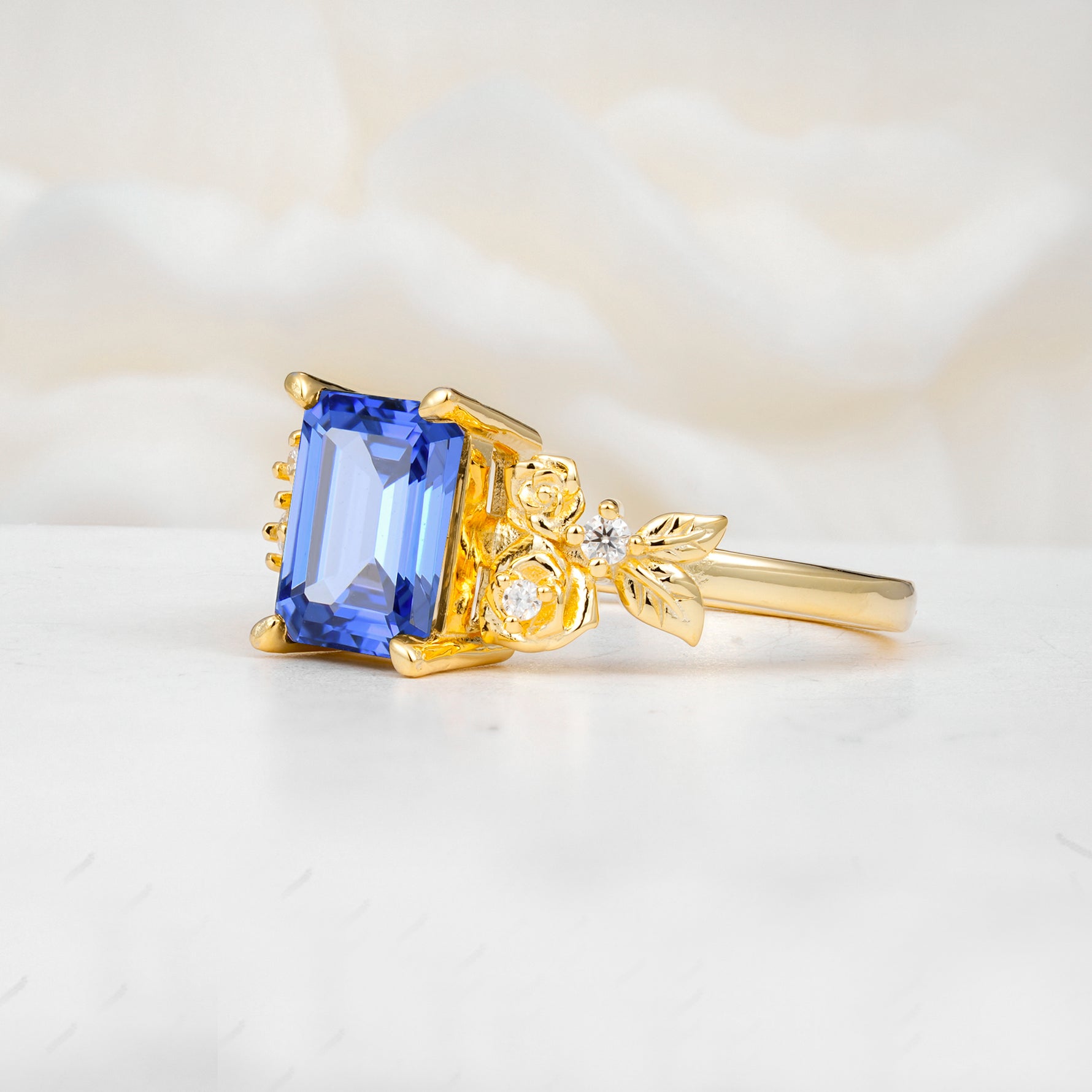 SR17645 Sapphire Ring - White-Gold