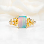 SR17645 Fire Opal Ring - Yellow-Gold