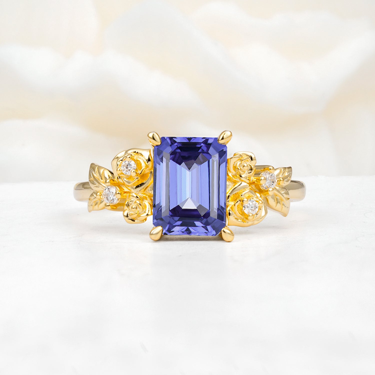 SR17645 Tanzanite Ring - Yellow-Gold