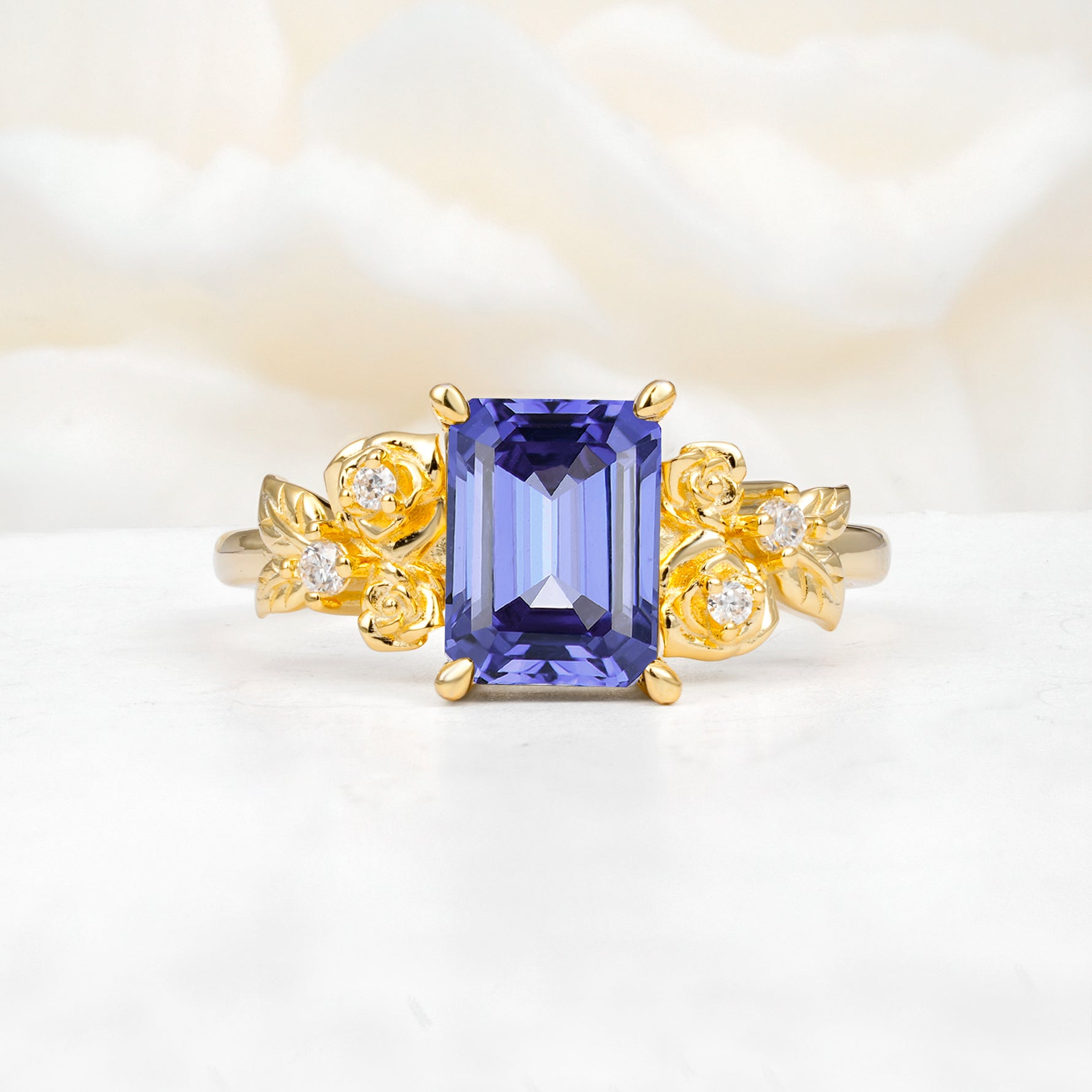 SR17645 Tanzanite Ring - Yellow-Gold