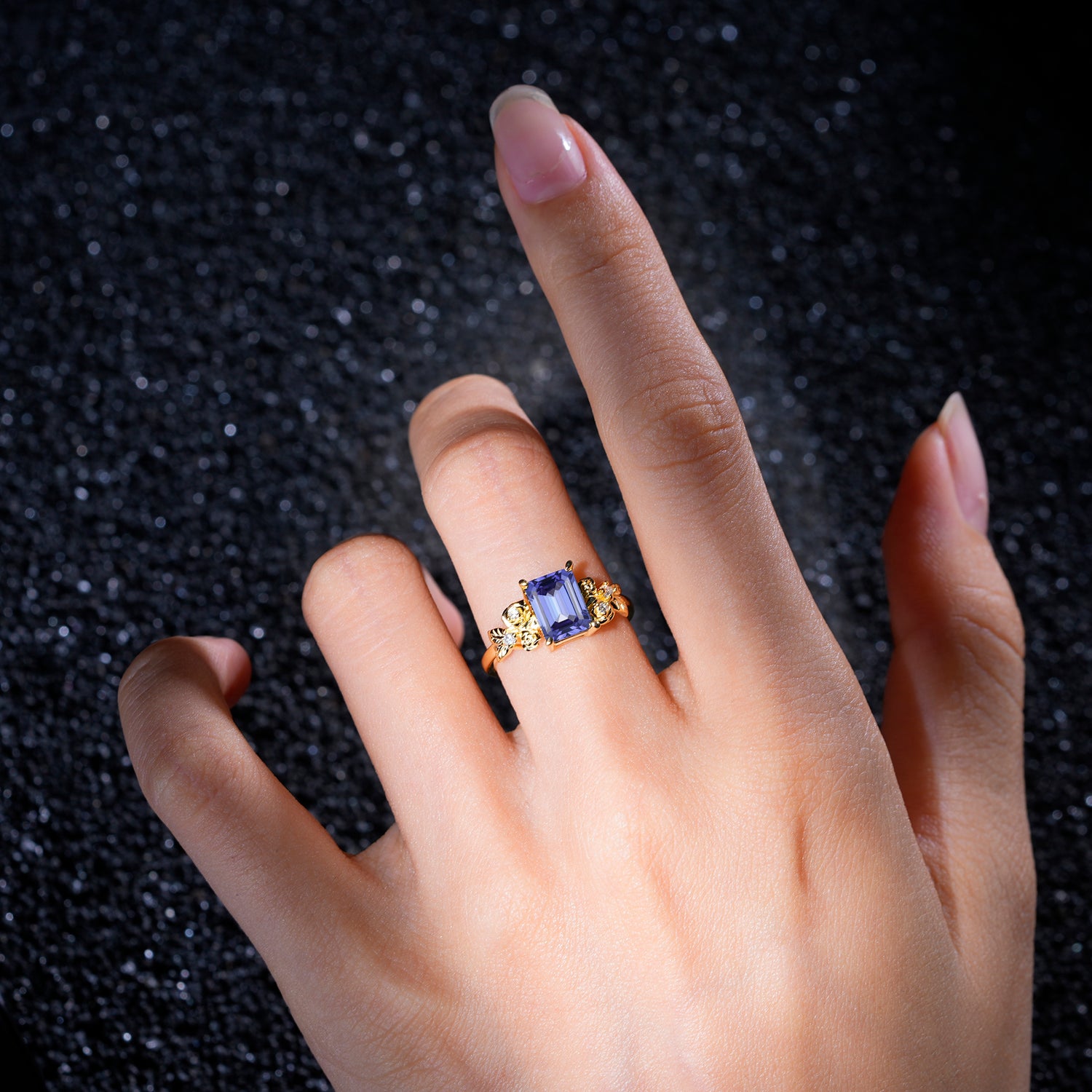 SR17645 Tanzanite Ring - Rose-Gold