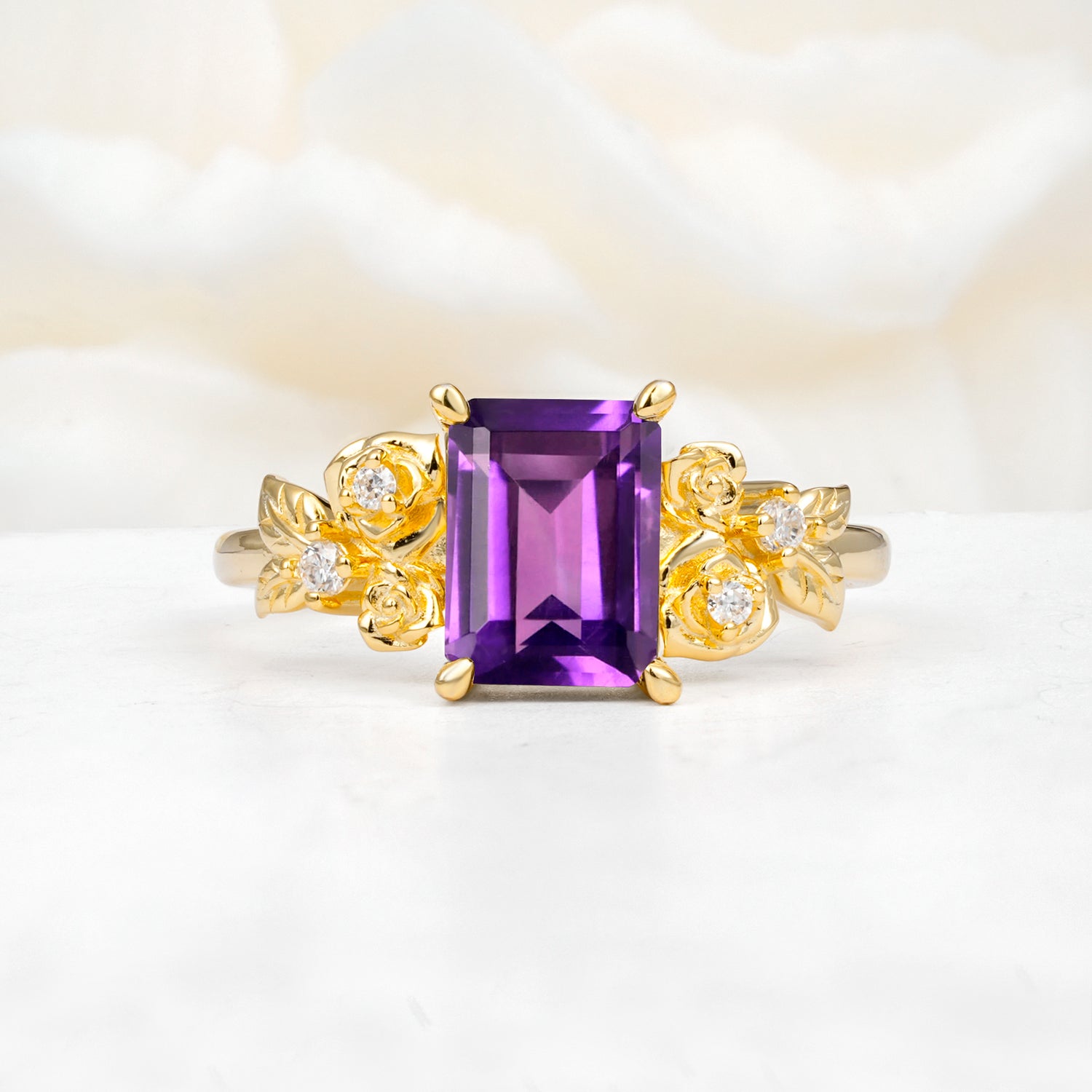 SR17645 Amethyst Ring - Yellow-Gold