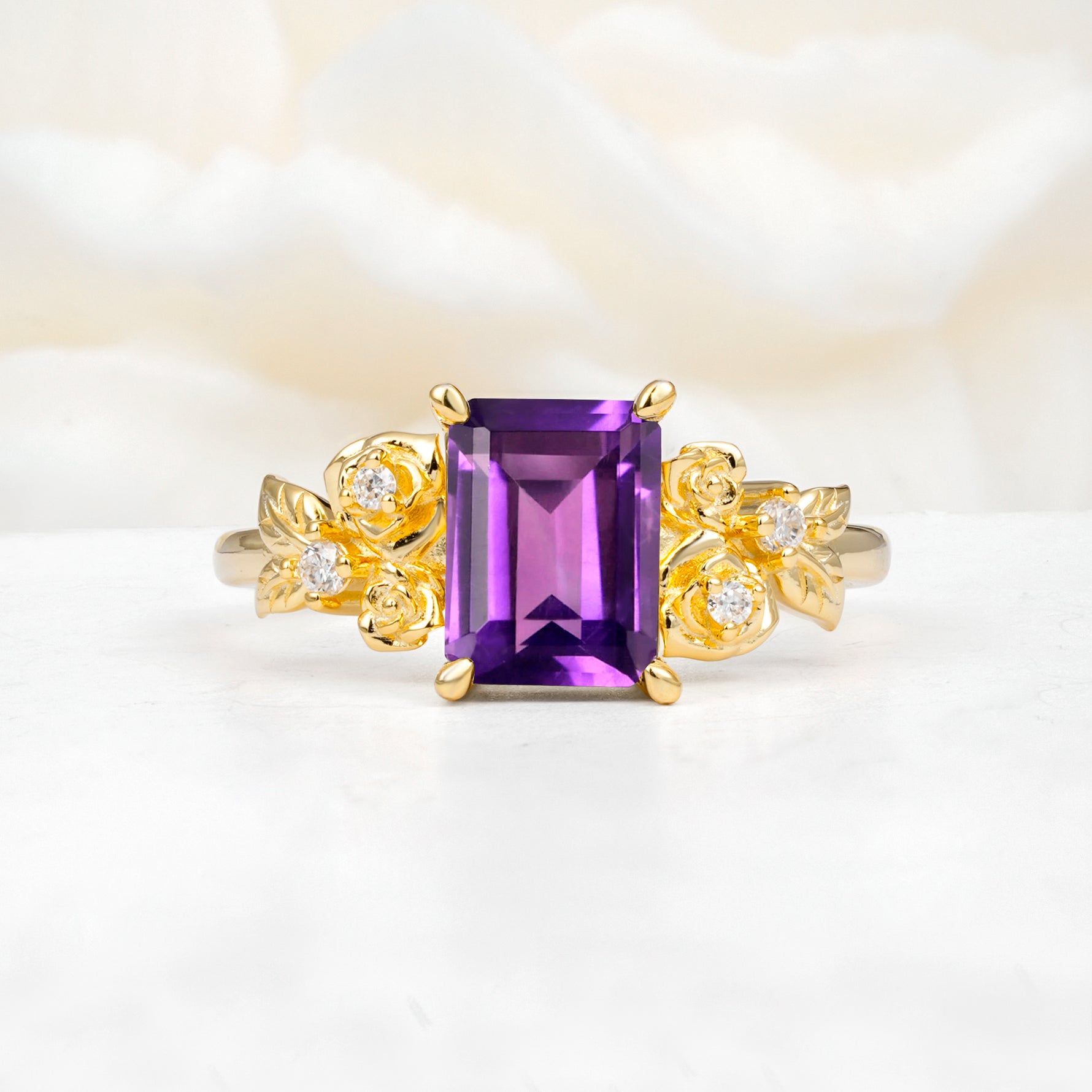 SR17645 Amethyst Ring - Yellow-Gold