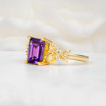 SR17645 Amethyst Ring - White-Gold