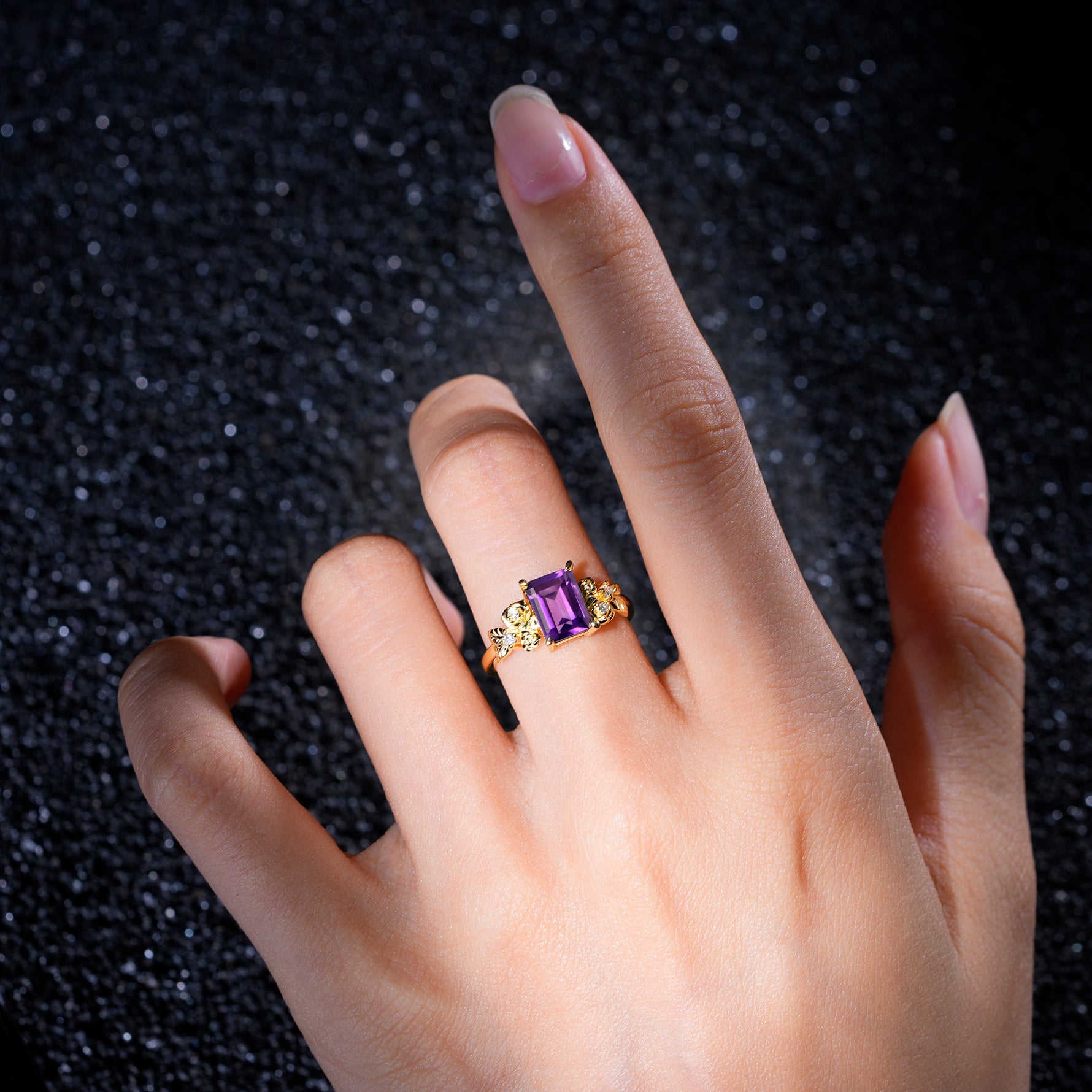 SR17645 Amethyst Ring - Rose-Gold