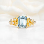 SR17645 Aquamarine Ring - Yellow-Gold