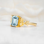 SR17645 Aquamarine Ring - White-Gold