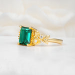 SR17645 Emerald Ring - White-Gold