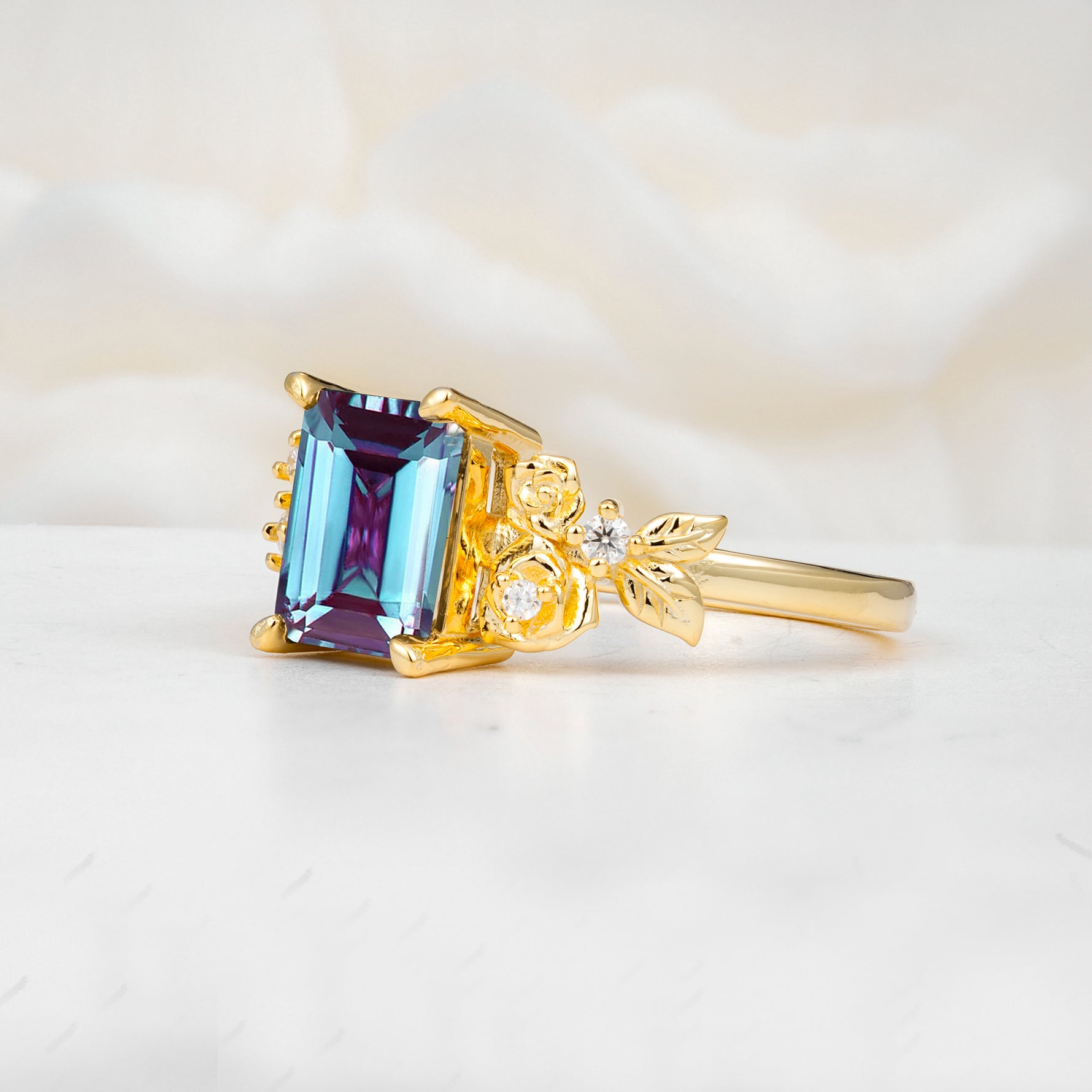 SR17645 Alexandrite Ring - White-Gold