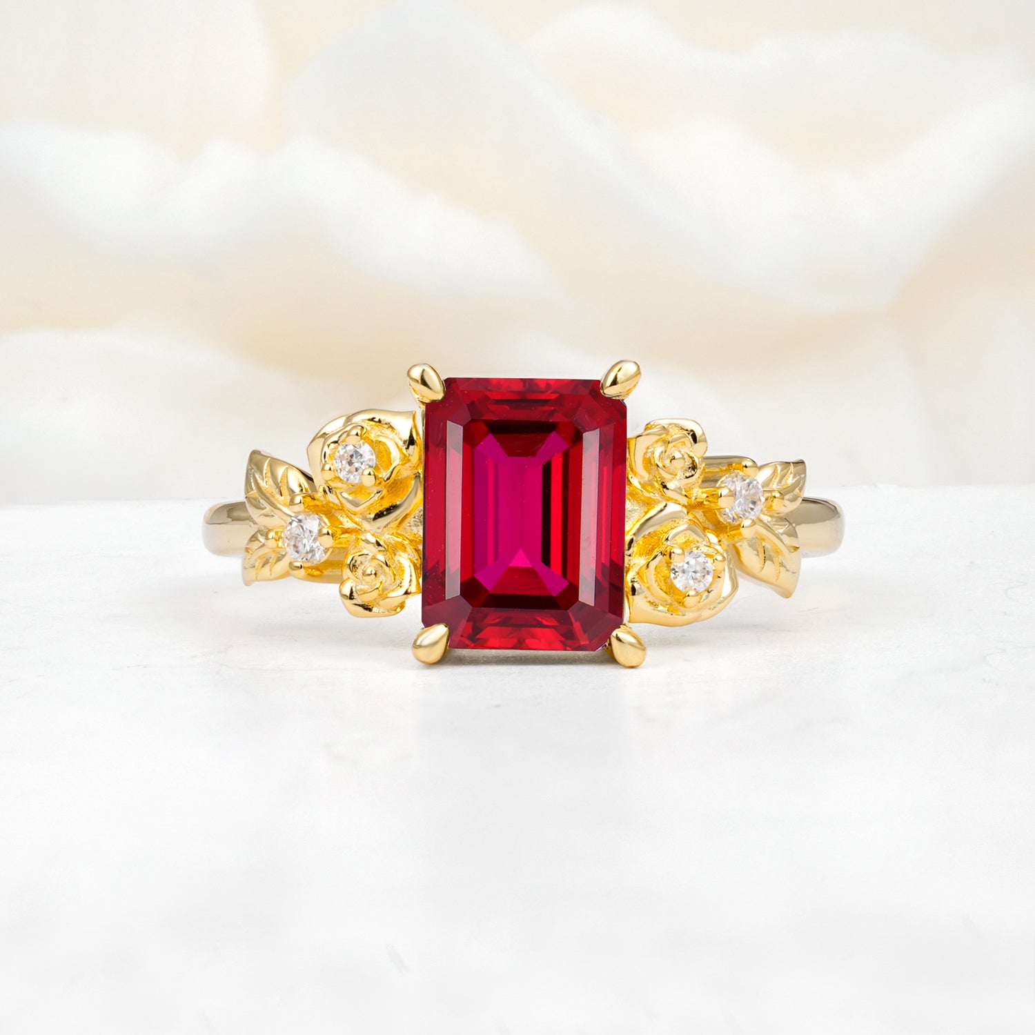 SR17645 Ruby Ring - Yellow-Gold