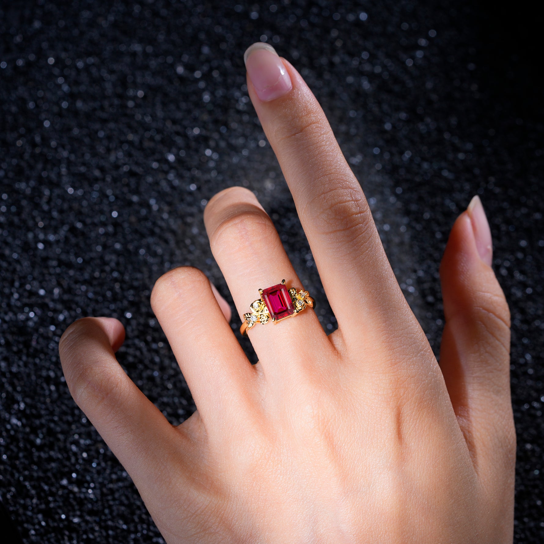 SR17645 Ruby Ring - Rose-Gold