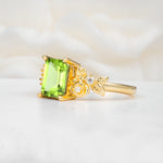 SR17645 Peridot Ring - White-Gold