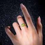 SR17645 Peridot Ring - Rose-Gold