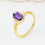 SR17647 Amethyst Ring - White-Gold