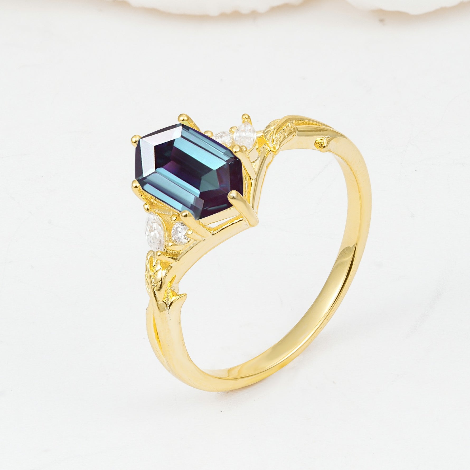 SR17647 Alexandrite Ring - White-Gold