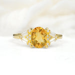 SR17649 Citrine Ring - Yellow-Gold
