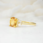 SR17649 Citrine Ring - White-Gold