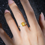 SR17649 Citrine Ring - Rose-Gold