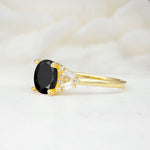 SR17649 Black Onyx Ring - White-Gold