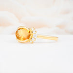 SR17650 Citrine Ring - White-Gold
