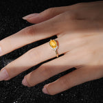 SR17650 Citrine Ring - Rose-Gold