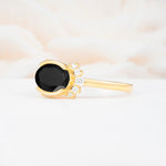 SR17650 Black Onyx Ring - White-Gold
