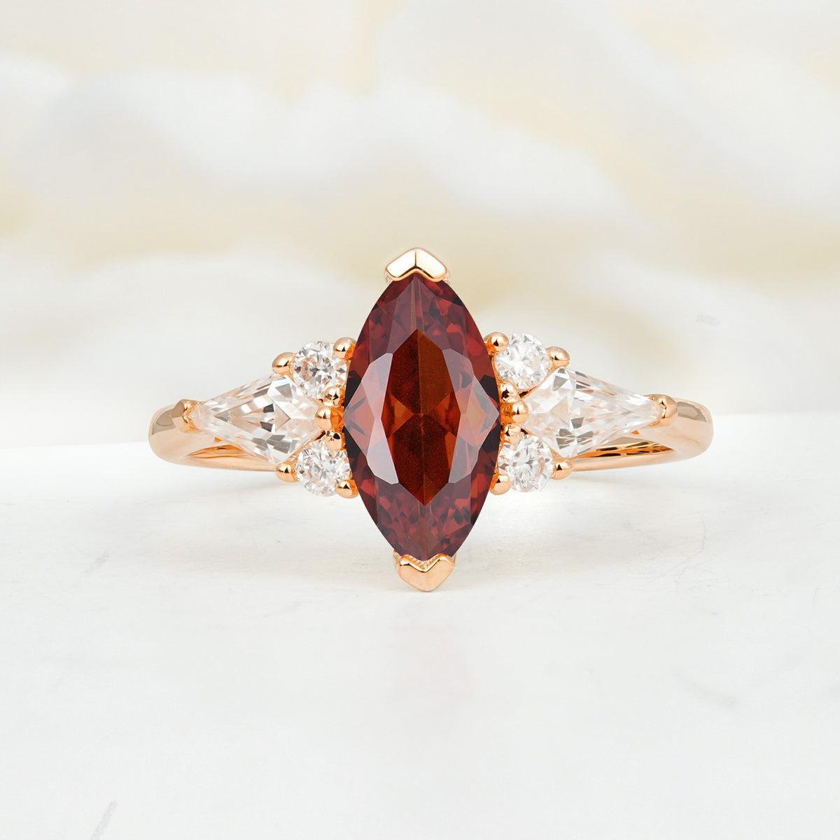 SR17651 Garnet Ring - Additional view