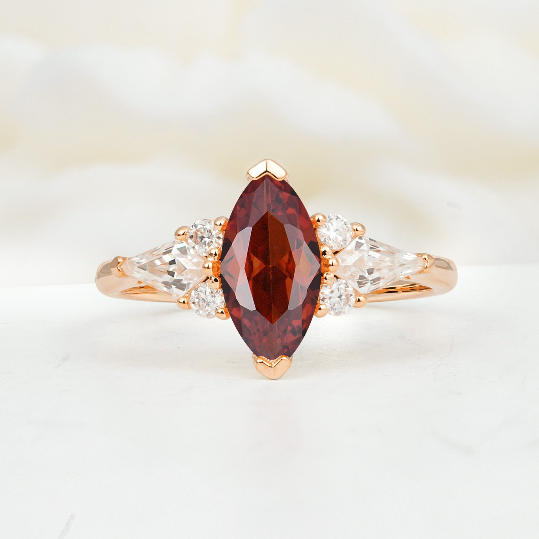 SR17651 Garnet Ring - Additional view