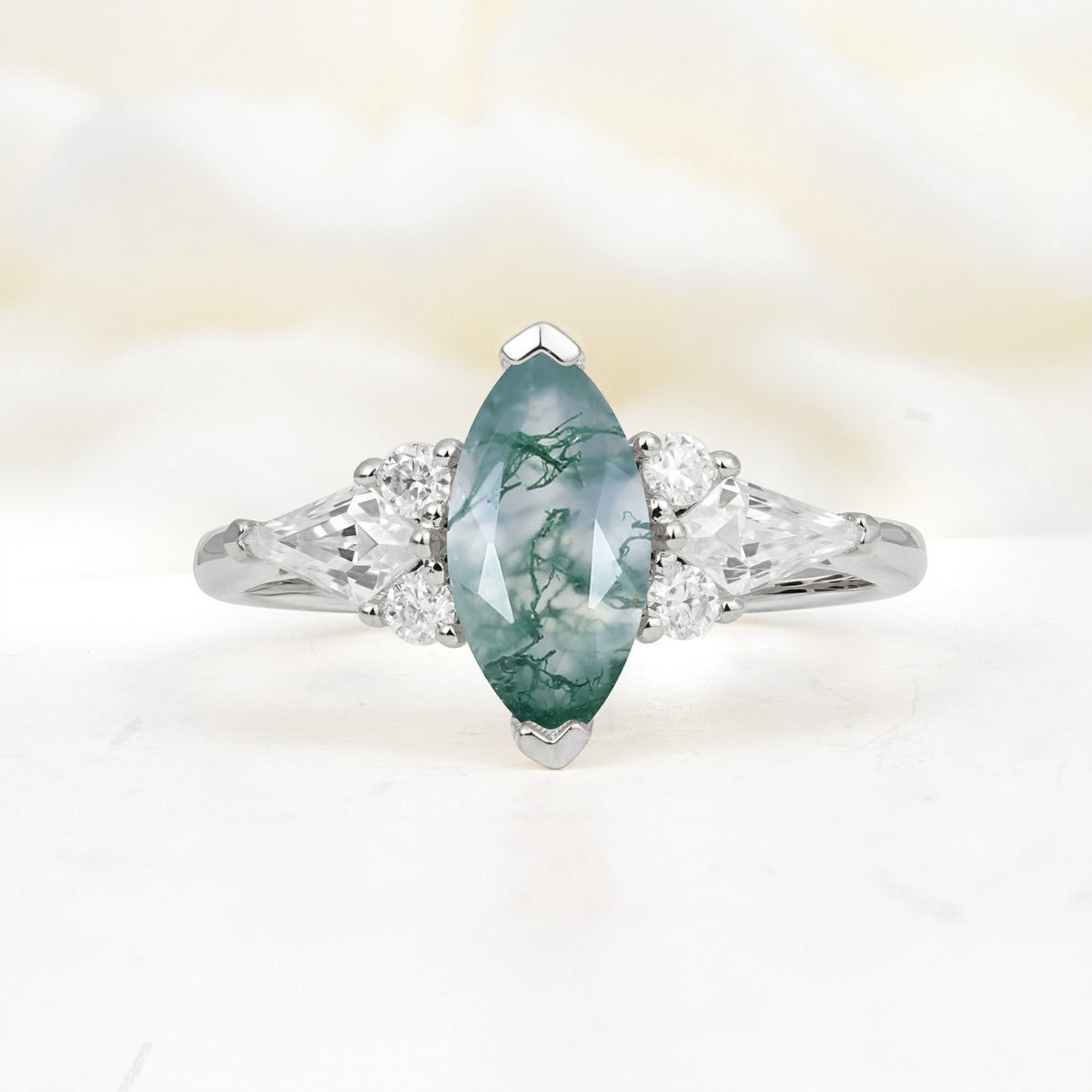 SR17651 Moss Agate Ring - Additional view