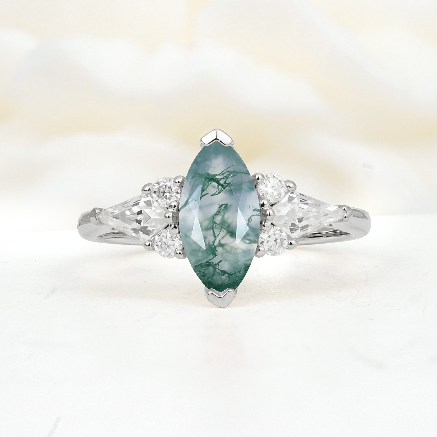 SR17651 Moss Agate Ring - Additional view