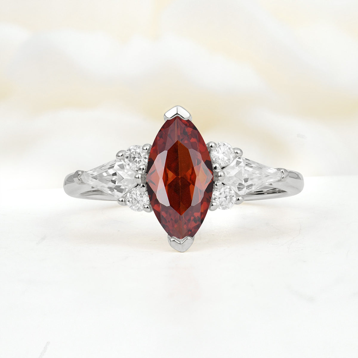 SR17651 Garnet Ring - Additional view