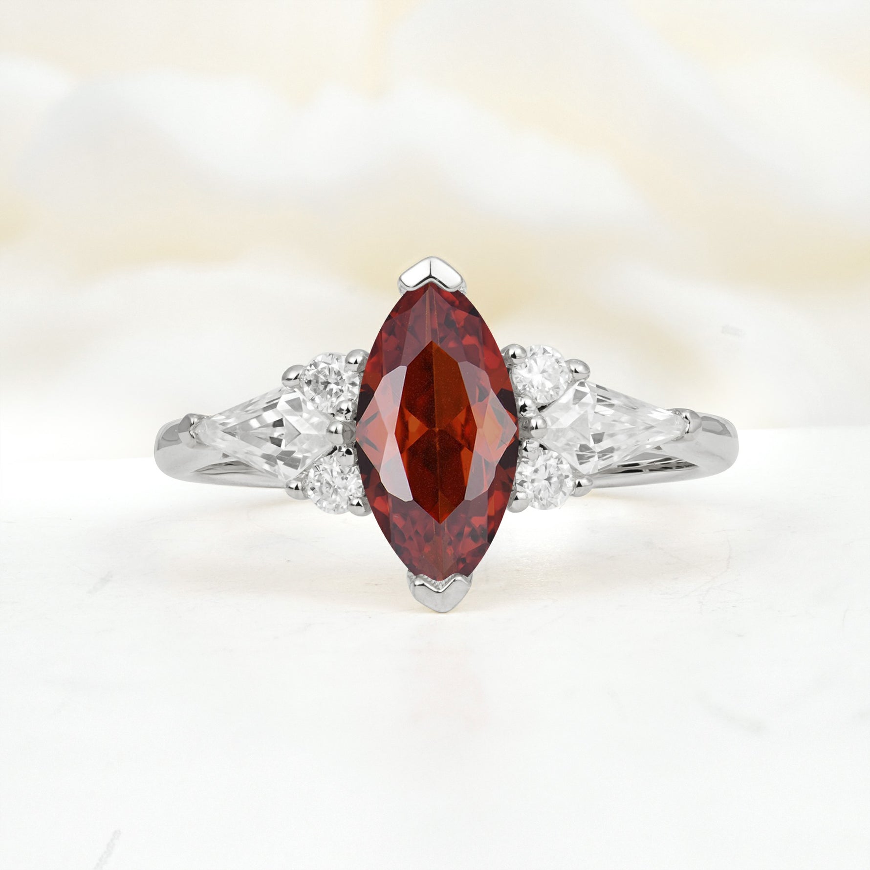 SR17651 Garnet Ring - Additional view